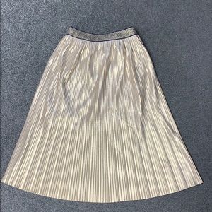 Girls Kate Spade Gold Micro Pleated Skirt